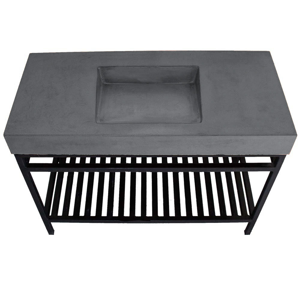 Southern Concrete Creations 48'' Single Bathroom Vanity with Concrete
