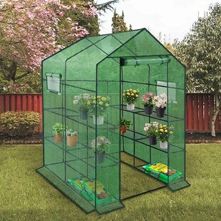 MELLCOM 20' x 10' x 7' Greenhouse Gardening Large Plant Hot House Portable Walking in Tunnel Tent Green 