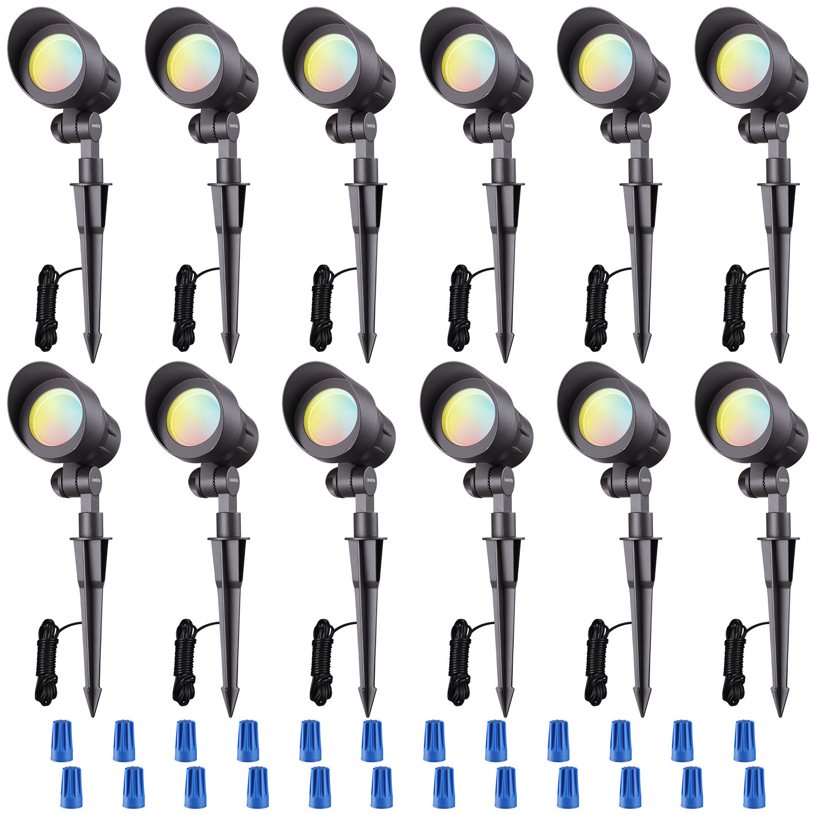 LEONLITE 3CCT Low Voltage LED Landscape Spotlight, 12V Waterproof Spot