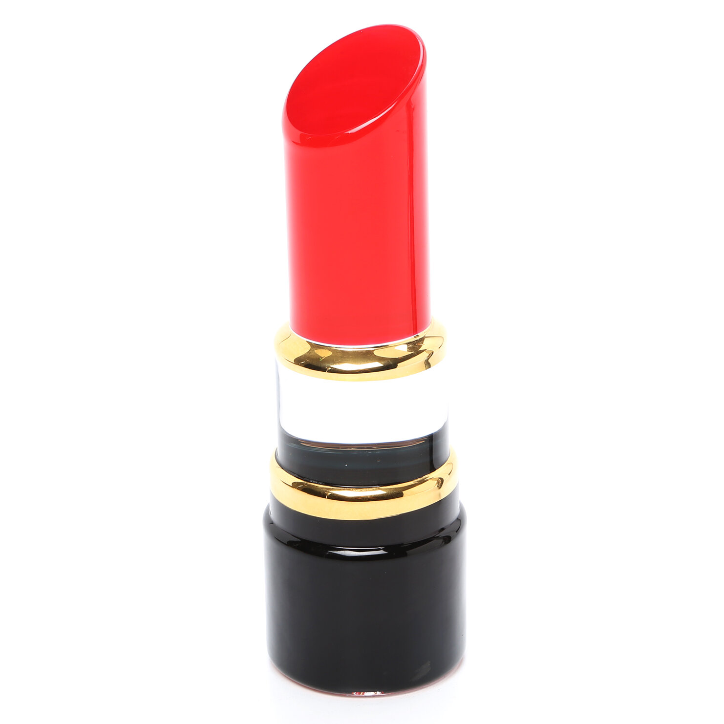 Kosta Boda Makeup Mini Lipstick Shaped Beauty Sculpture Decor Salon Raspberry 