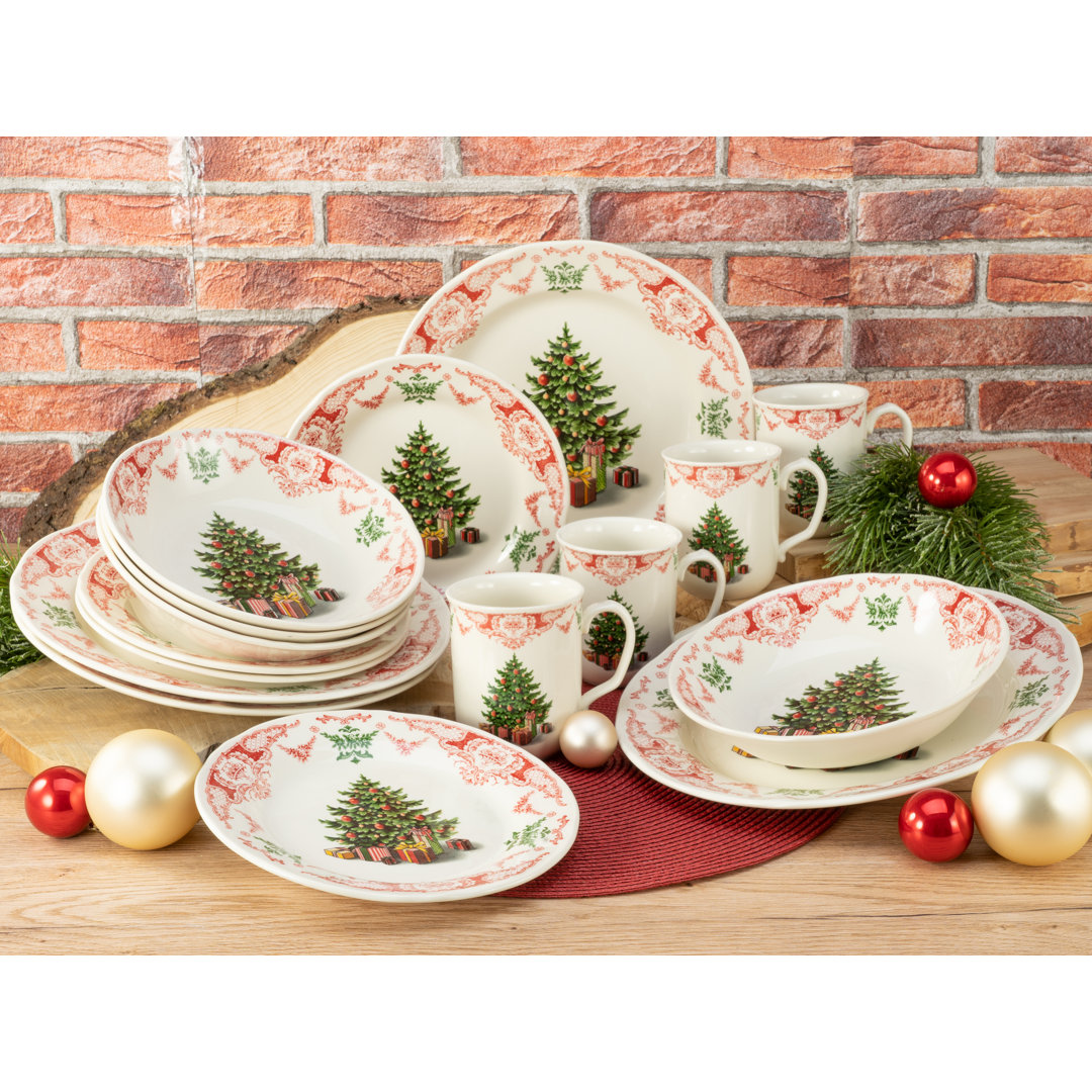 Creatable  Kombiservice Season Greeting, (16 tlg.), traditionelles Weihnachtsmotiv