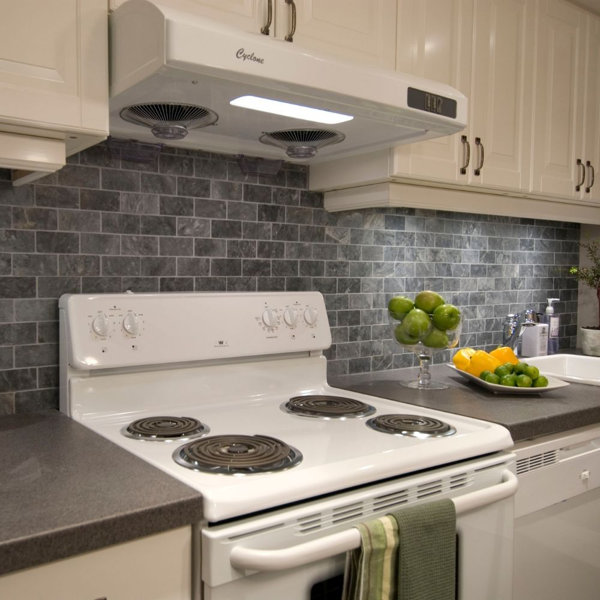 under cabinet range hood with rectangular duct