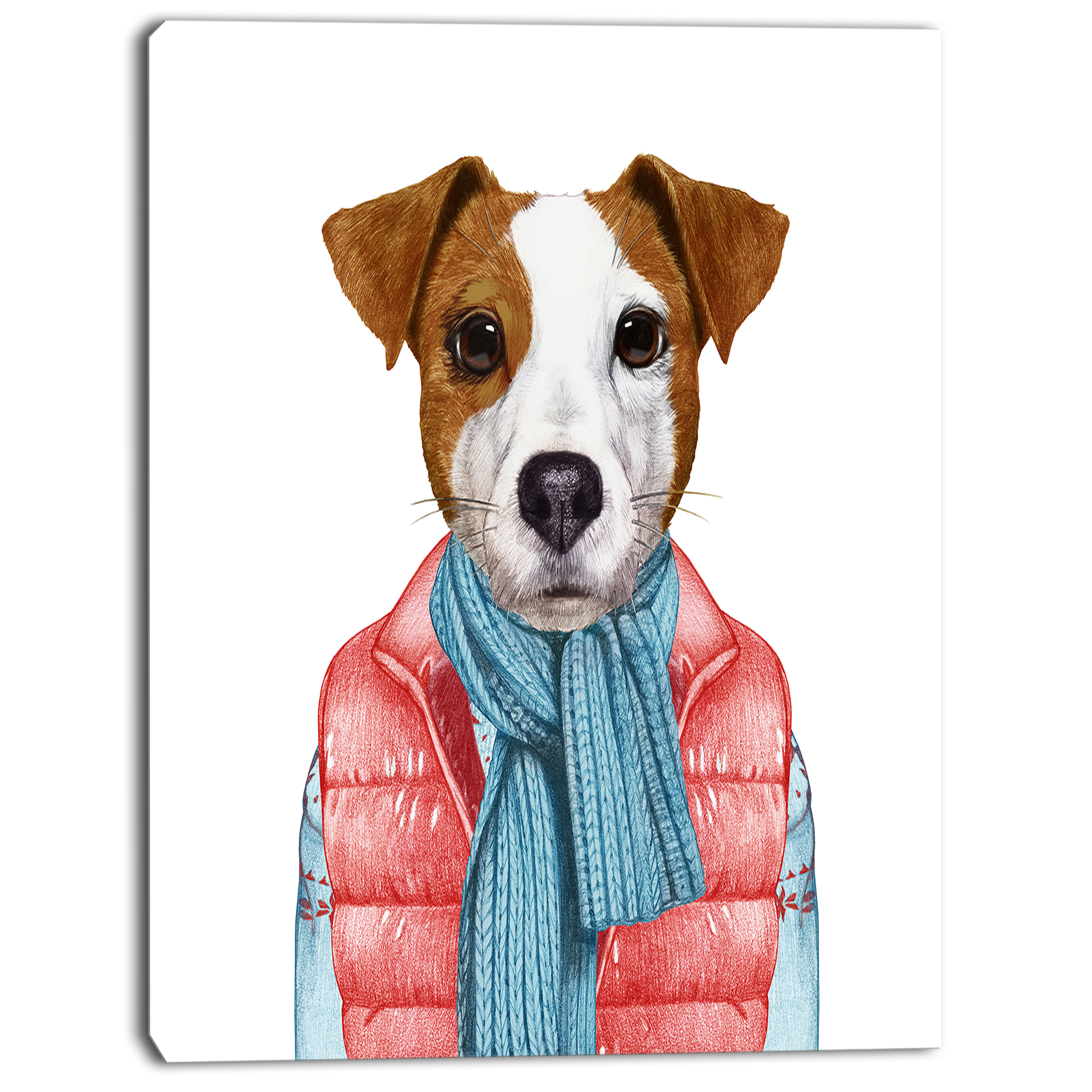 DesignArt Funny Jack Russell In Formal Suit - Wrapped Canvas Graphic Art |  Wayfair