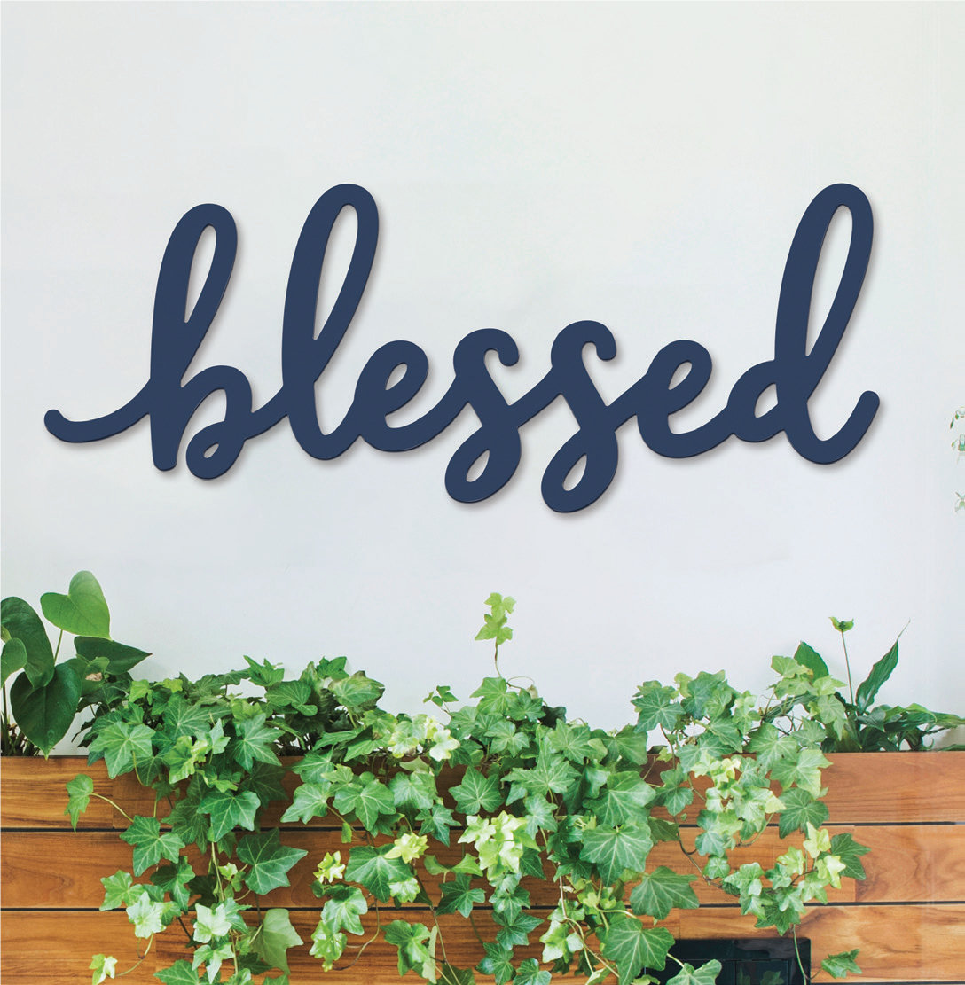 Gracie Oaks Blessed Wall Décor & Reviews Wayfair