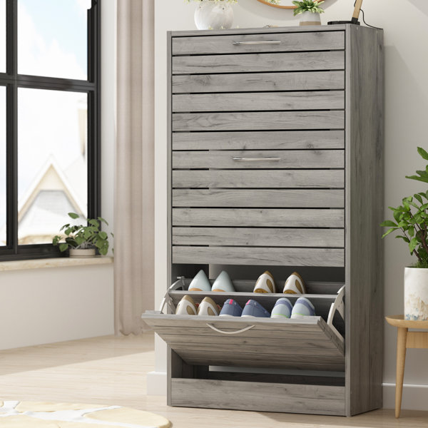 Home & Living Storage & Organisation Shoe Storage in oak wood with Rattan finishing. Ana model shoe cabinet 