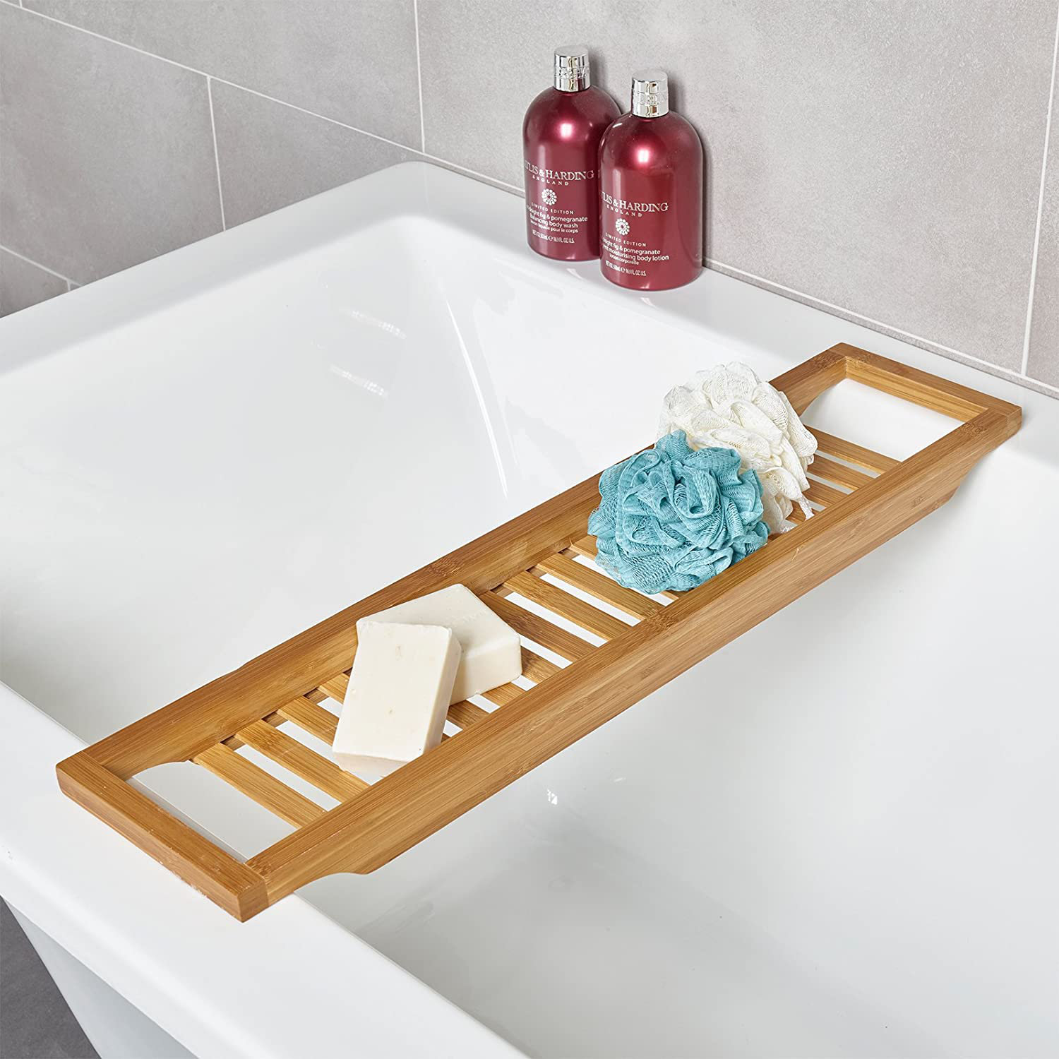 Belfry Bathroom Lipman Freestanding Bamboo Bath Rack Wayfair.co.uk