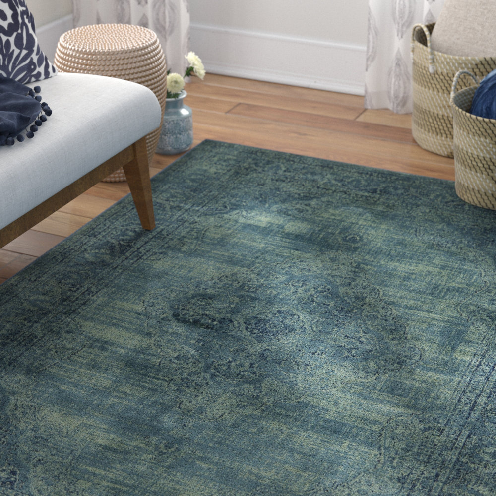 Langley Street Goodfellow Oriental Turquoise/Blue Area Rug & Reviews