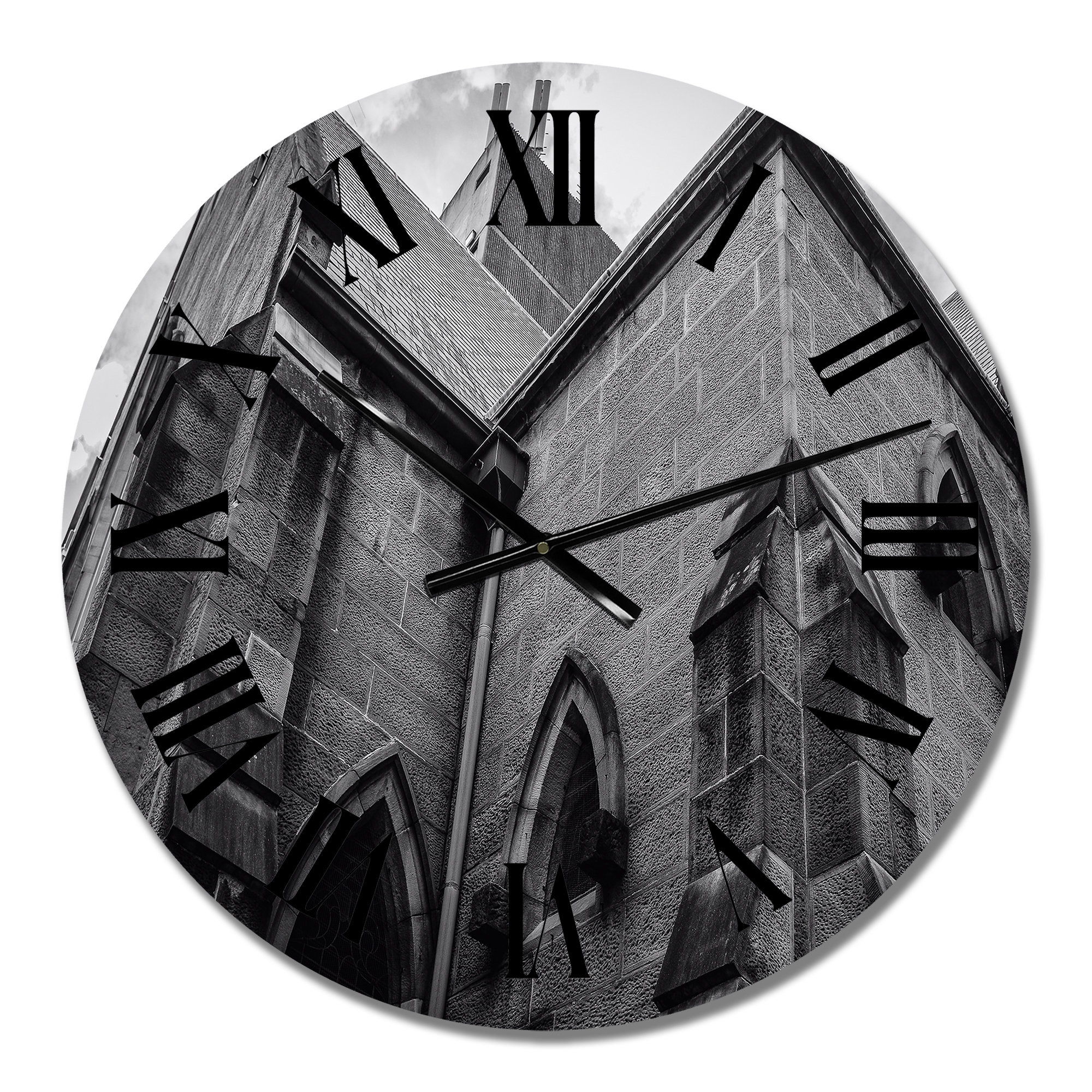 East Urban Home Gothic Architecture Building In Black And White