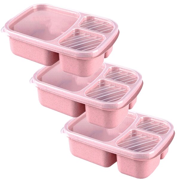 5pcs Food Containers Eco Storage Box for Leftovers Camping Lunch Soups 
