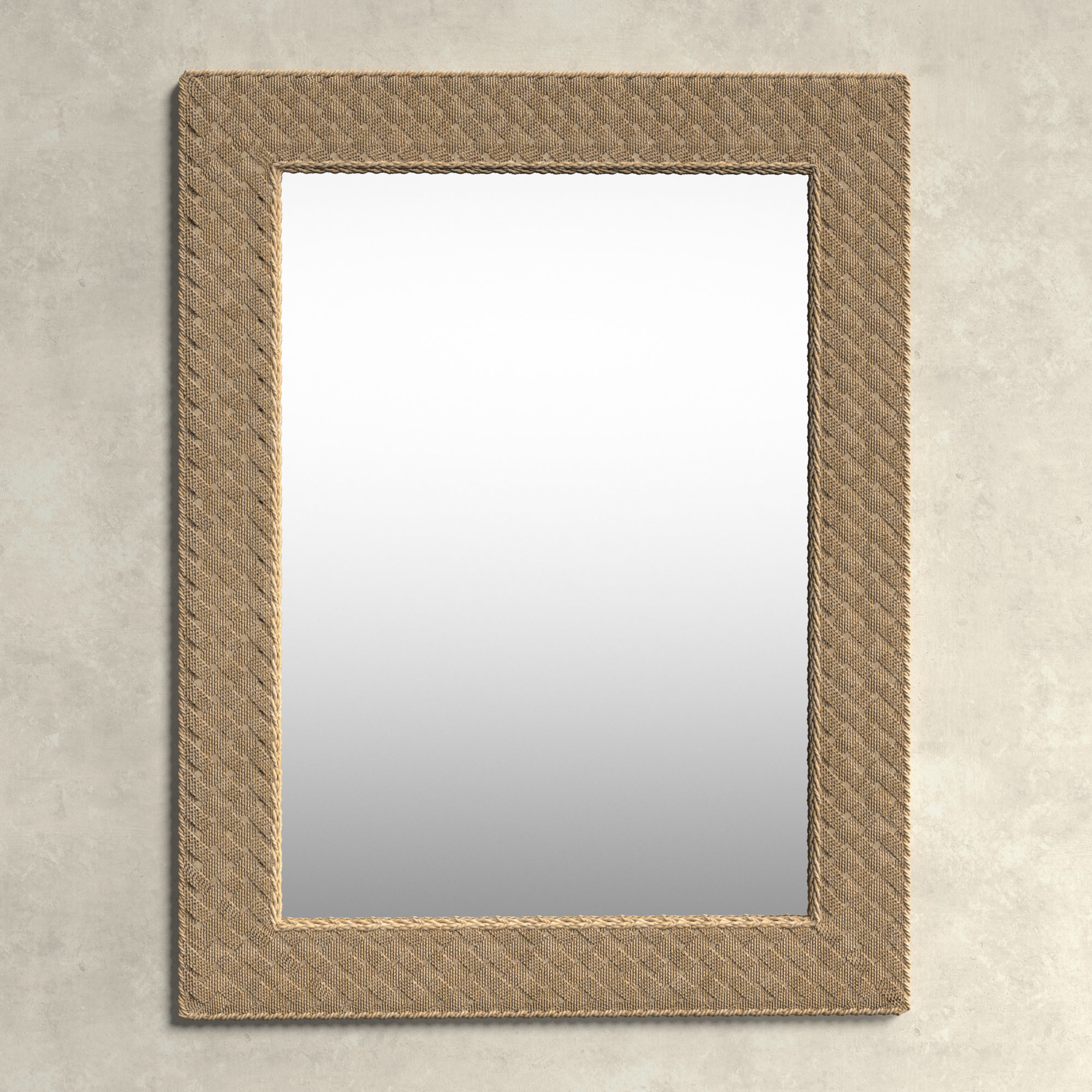 Birch Lane™ Coriander Rectangle Rattan Wall Mirror Wayfair