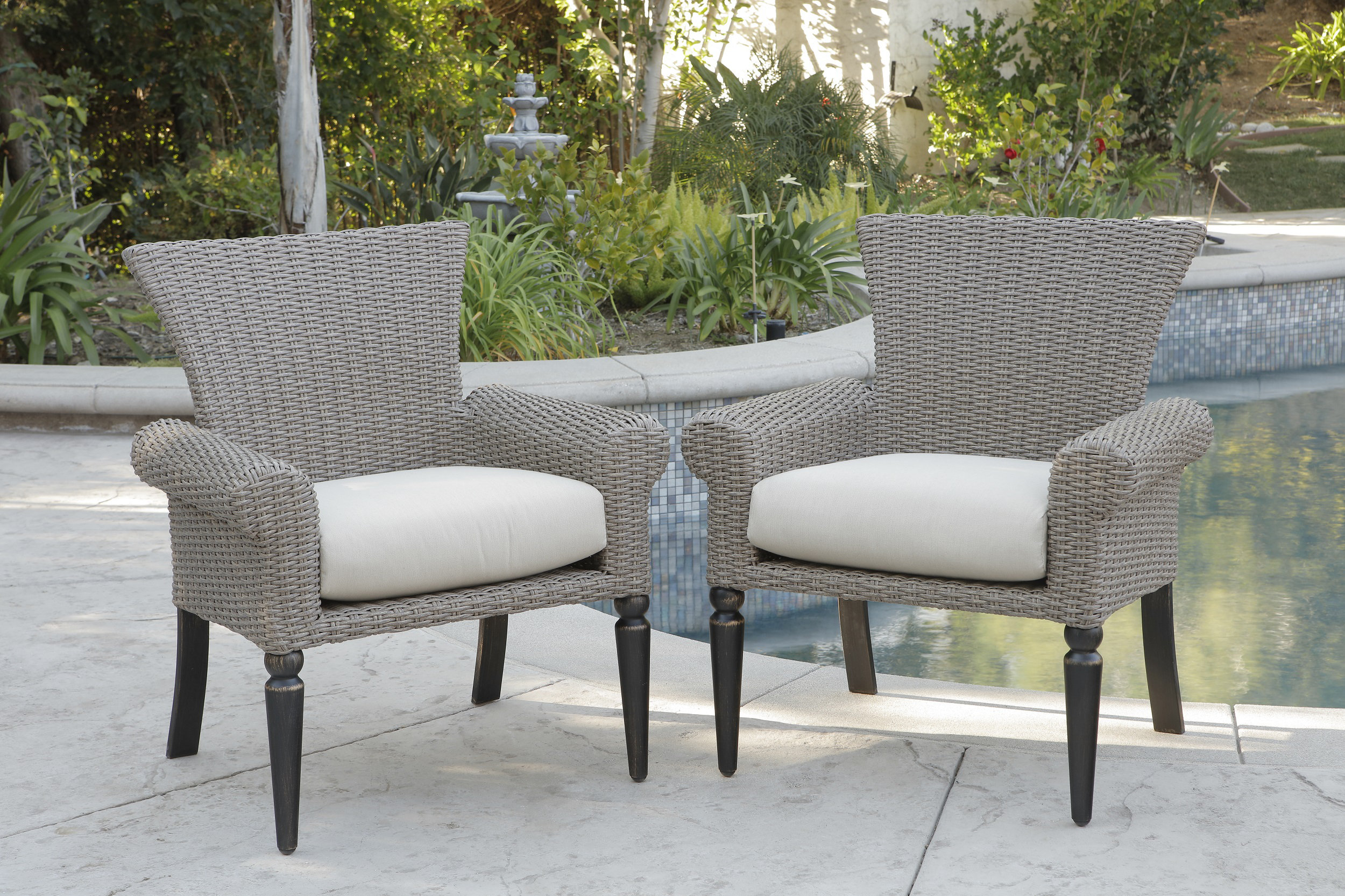 Bayou Breeze Pacific Shoreline Patio Dining Armchair with Cushion Wayfair