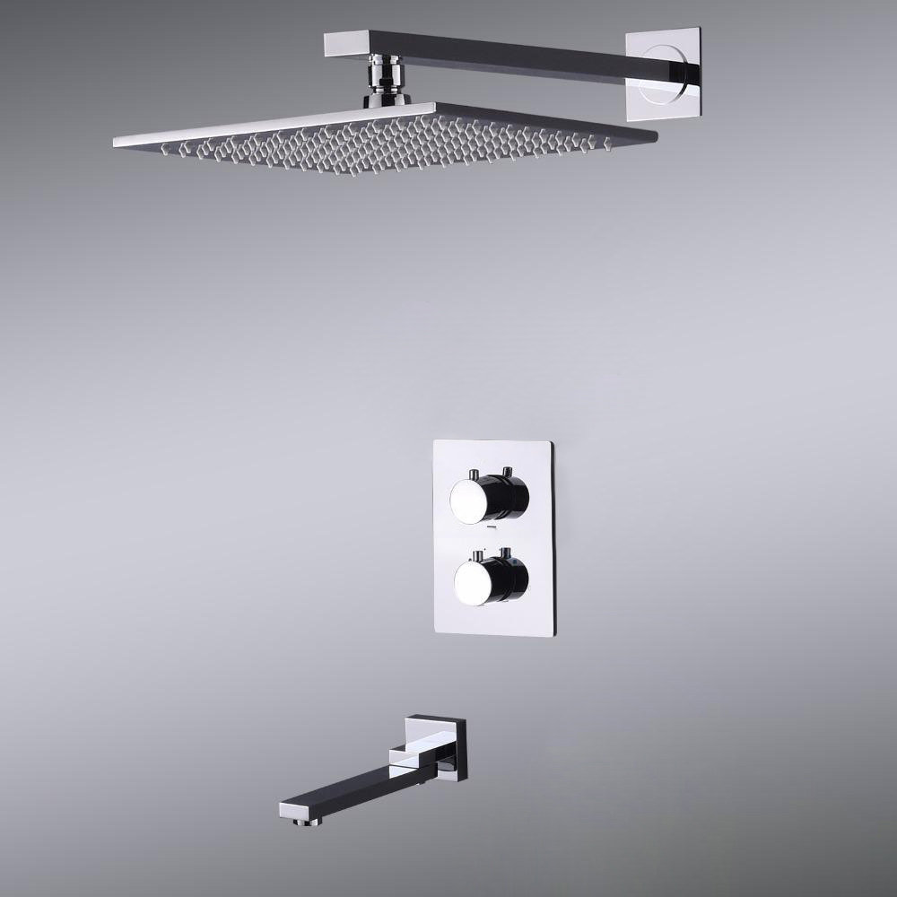 Juno Showers Thermostatic Complete Shower System with Roughin Valve