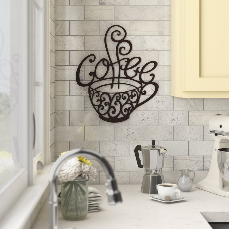Red Barrel Studio® Metal Coffee Cup Wall Décor & Reviews | Wayfair