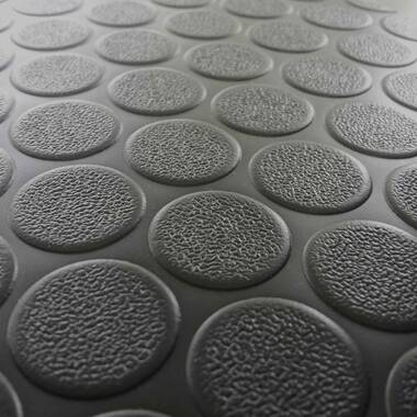 buis gaan beslissen Zogenaamd Rubber-Cal, Inc. "Coin-Grip" 4 ft. x 11 ft. Anti-Slip Rolled Rubber Mat in  Brown | Wayfair