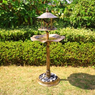 Traditional Bird Bath Pedestal Table Waterproof Garden Feature Outdoor Wild Bird 