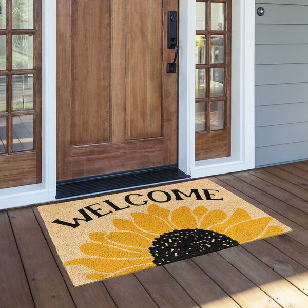 HOME Doormat with Image in Place of "O"/Welcome Mat 3 Sizes to Choose From 