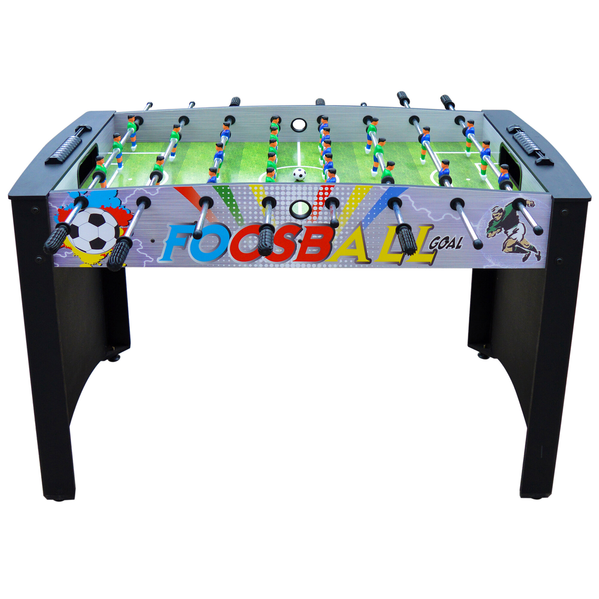 Tournament Soccer Rounded Foot Red Foosball Table Men Set of 11 