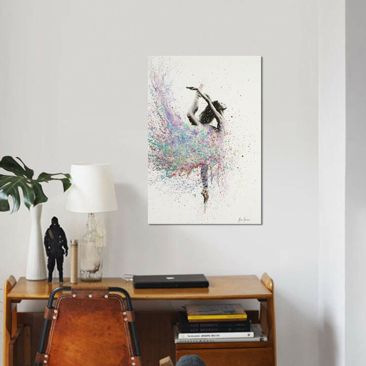'Opal Dance' by Ashvin Harrison Graphic Art Print on Wrapped Canvas gray