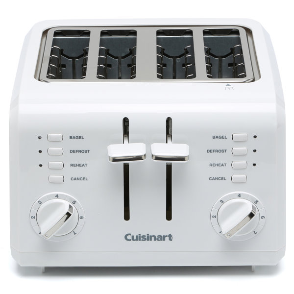 cuisinart plastic compact 2 slice white toaster