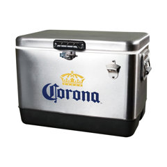 Stainless Steel Bottle Opener Thick Liner Chrome Corona Ice Chest Cooler 14 Qt 
