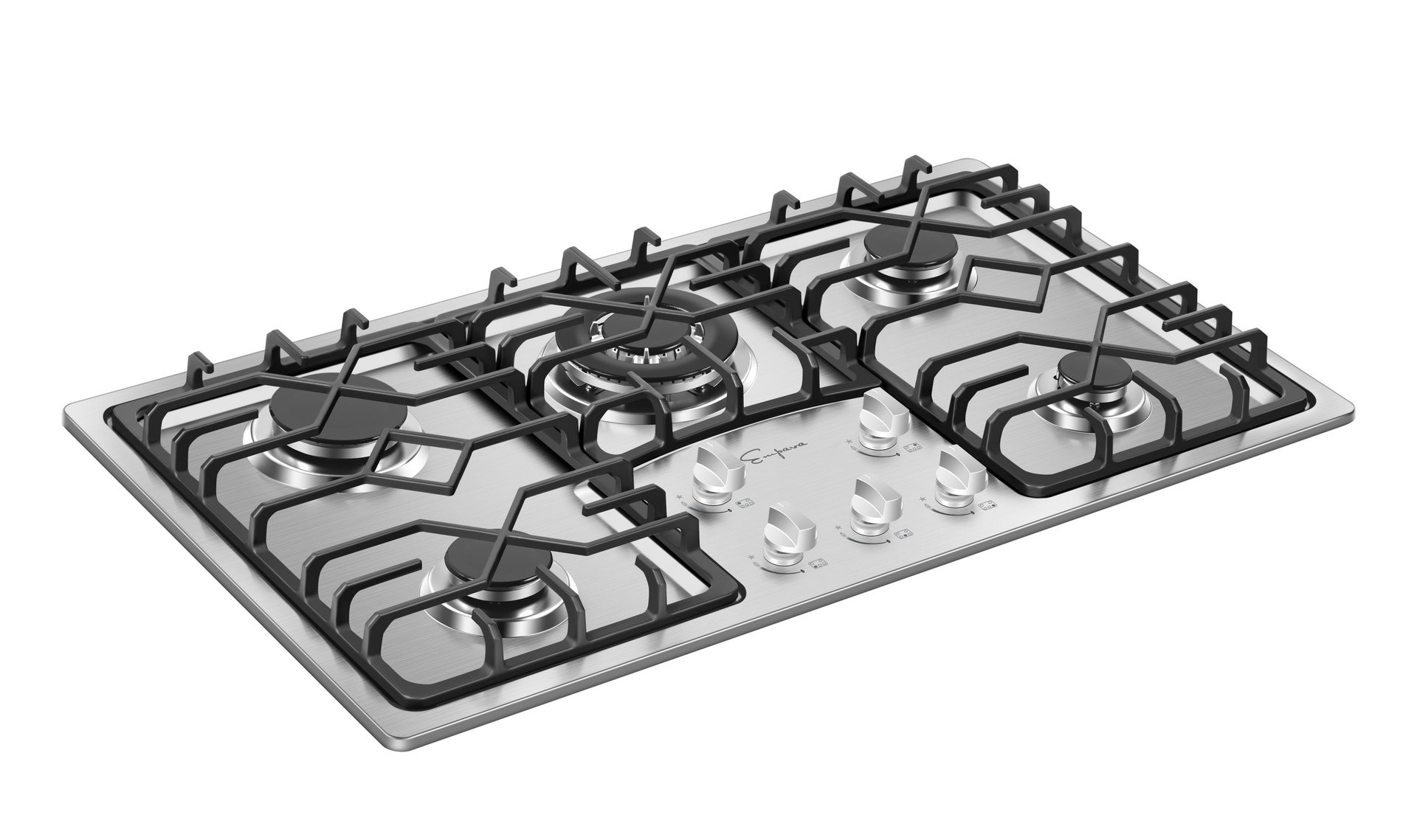 Empava 36'' Stainless Steel Gas 5 Burner Cooktop with Dual Size Power