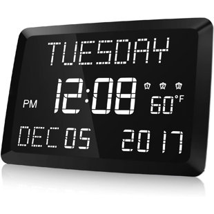 Black upright LCD Alarm Clock...by London Clock Company 