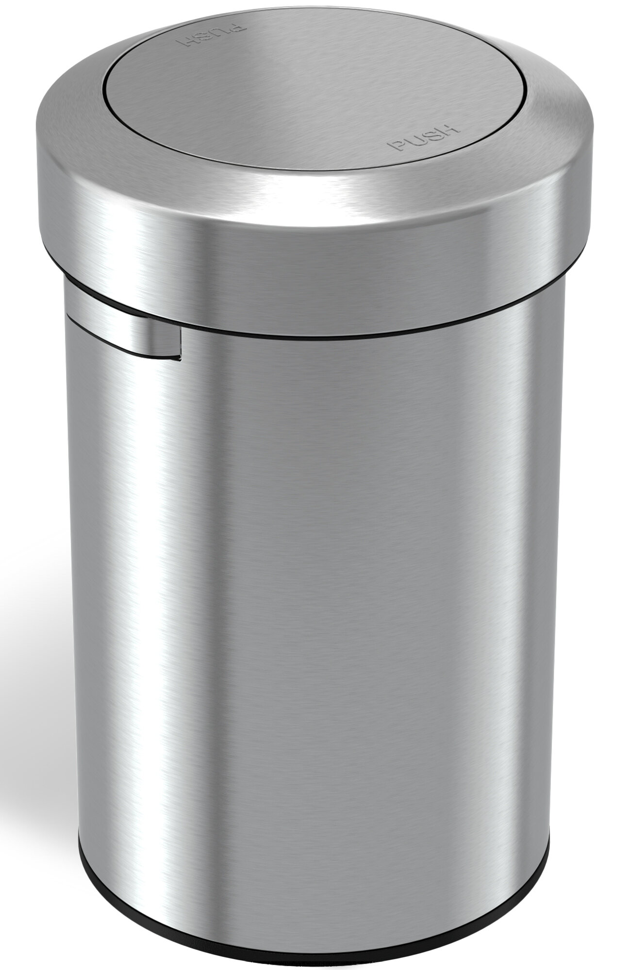 Kitchen And Bathroom Garbage Bin light grey Trash Can With Swing-top Lid Slim Trash Can For Home 
