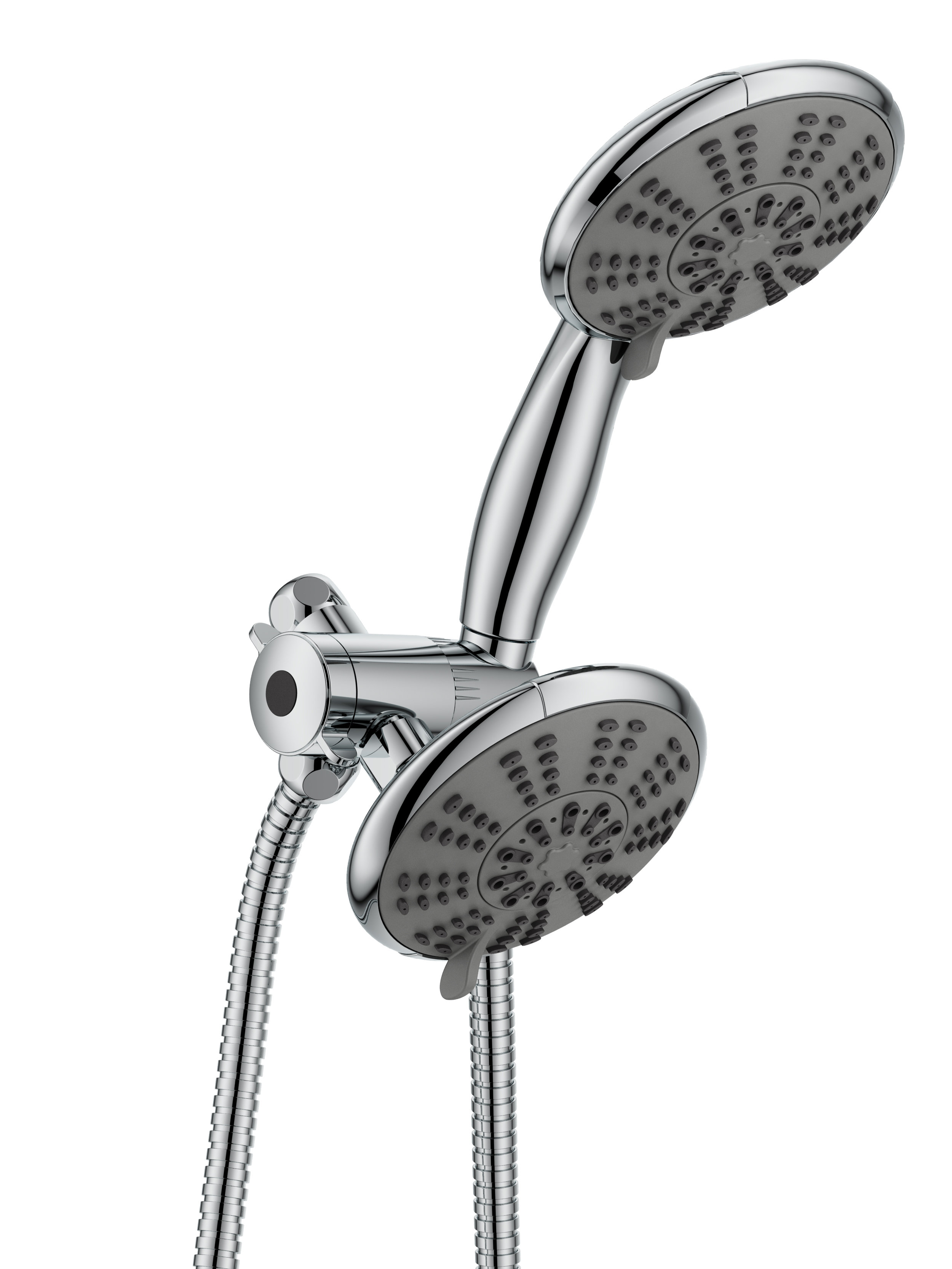 Ana Bath 5Inch Multi Function Dual Shower Head with 5Ft Hose