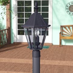 77" H Solar Powered Lamp Post Vintage Street Light W/ 4 Super Bright LEDs for sale online 