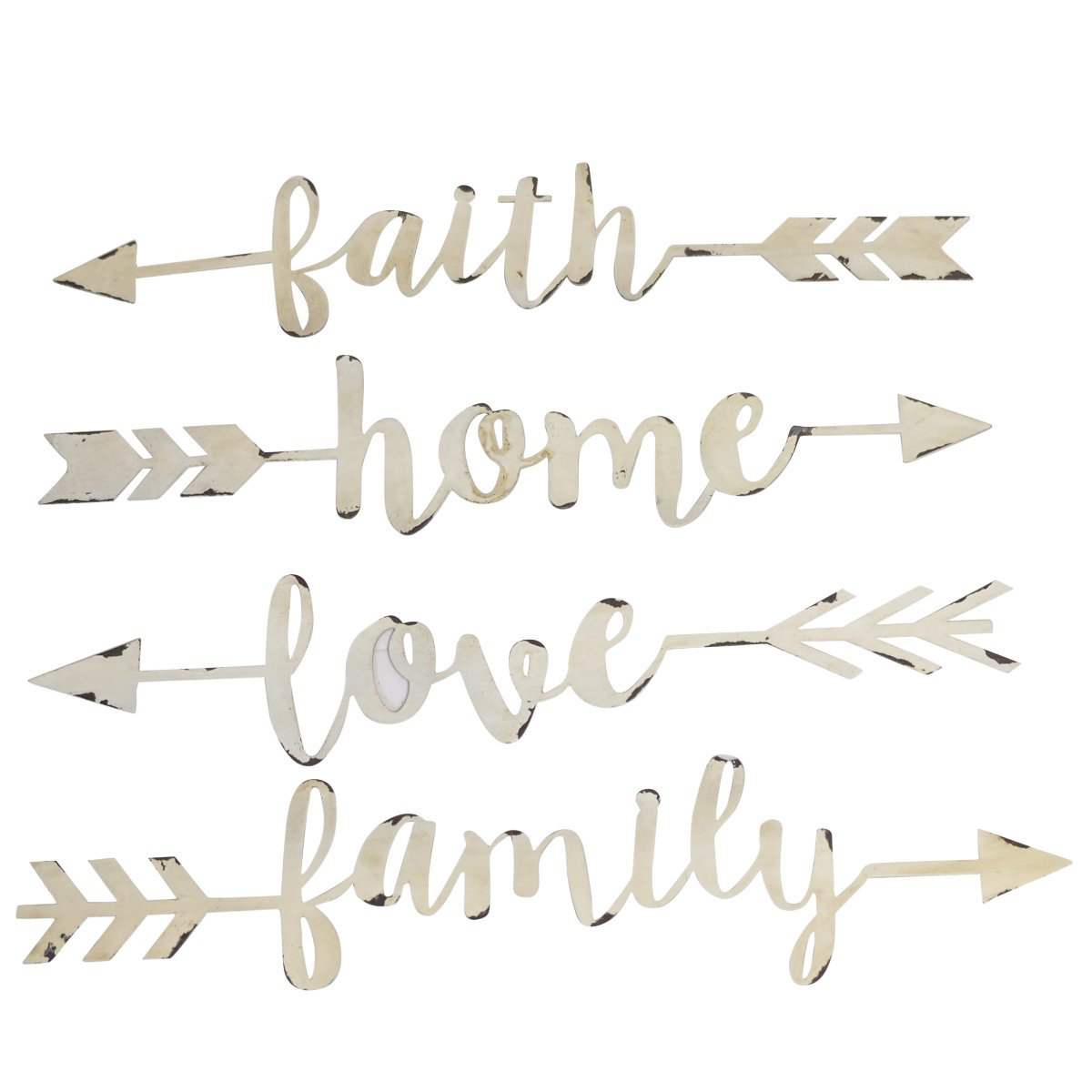 Gracie Oaks 4 Piece Metal Arrow Phrases Wall Décor Set & Reviews Wayfair