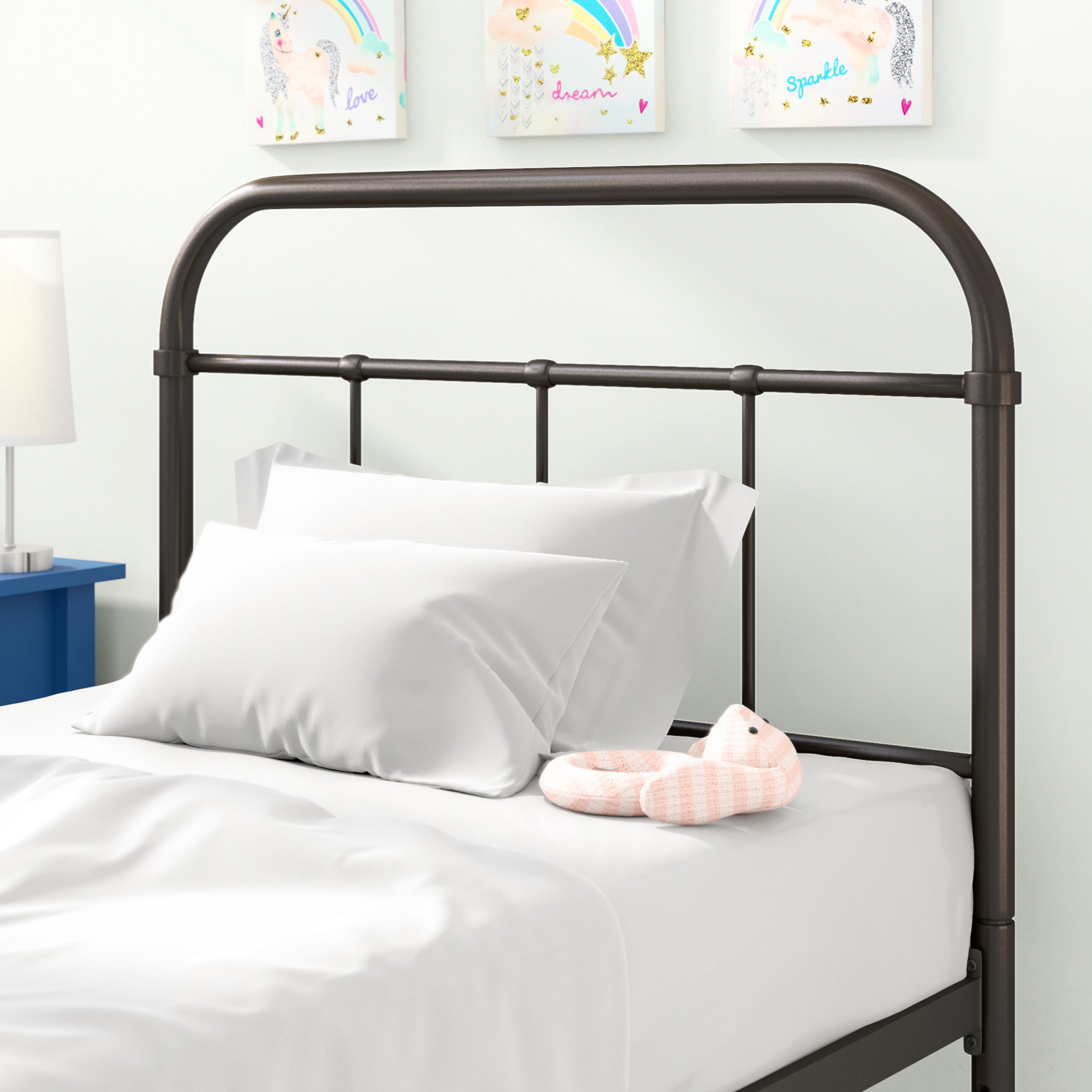 Harriet Bee Lorenzo Twin Wrought Iron Headboard & Reviews Wayfair