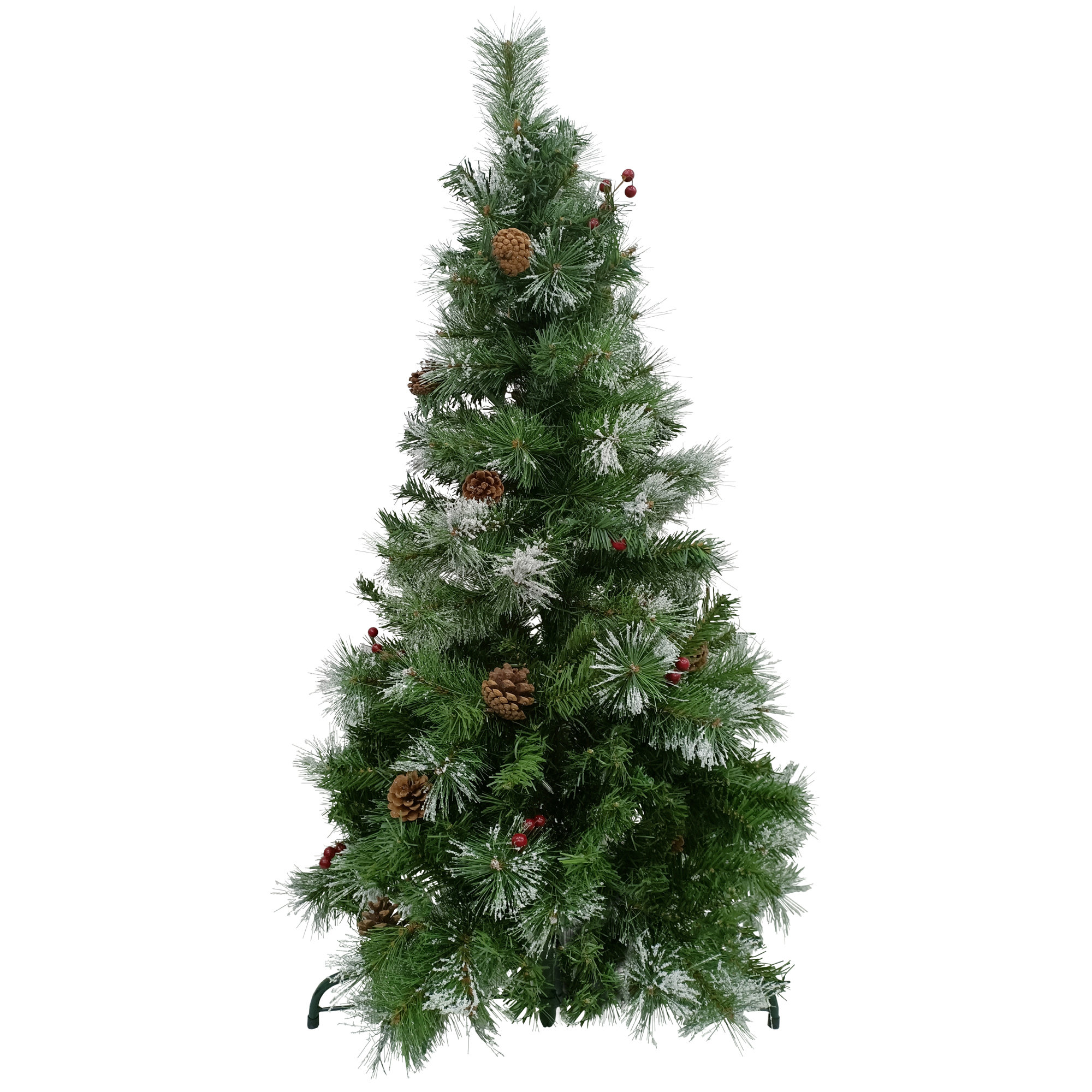 Papyrus 24" Pre-Lit Frosted Carolina Pine Artificial Wreath With Pine Cones & Warm White LED Lights, Battery Powered For Indoor/Outdoor - View #4