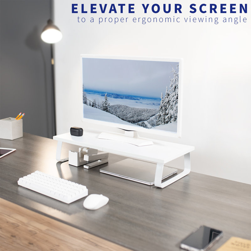 VIvo White Monitor Riser | Wayfair