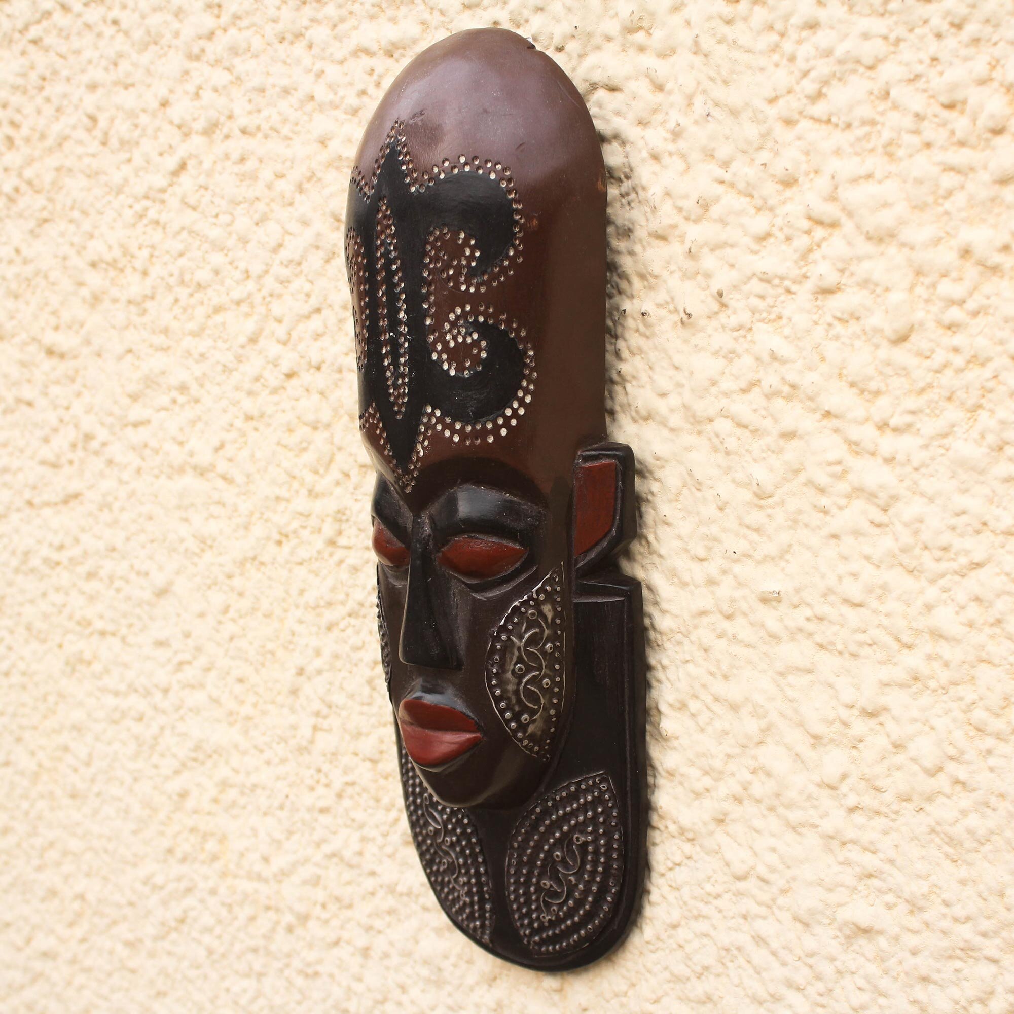 World Menagerie A Great King Nigerian Wood Mask Wall Décor | Wayfair