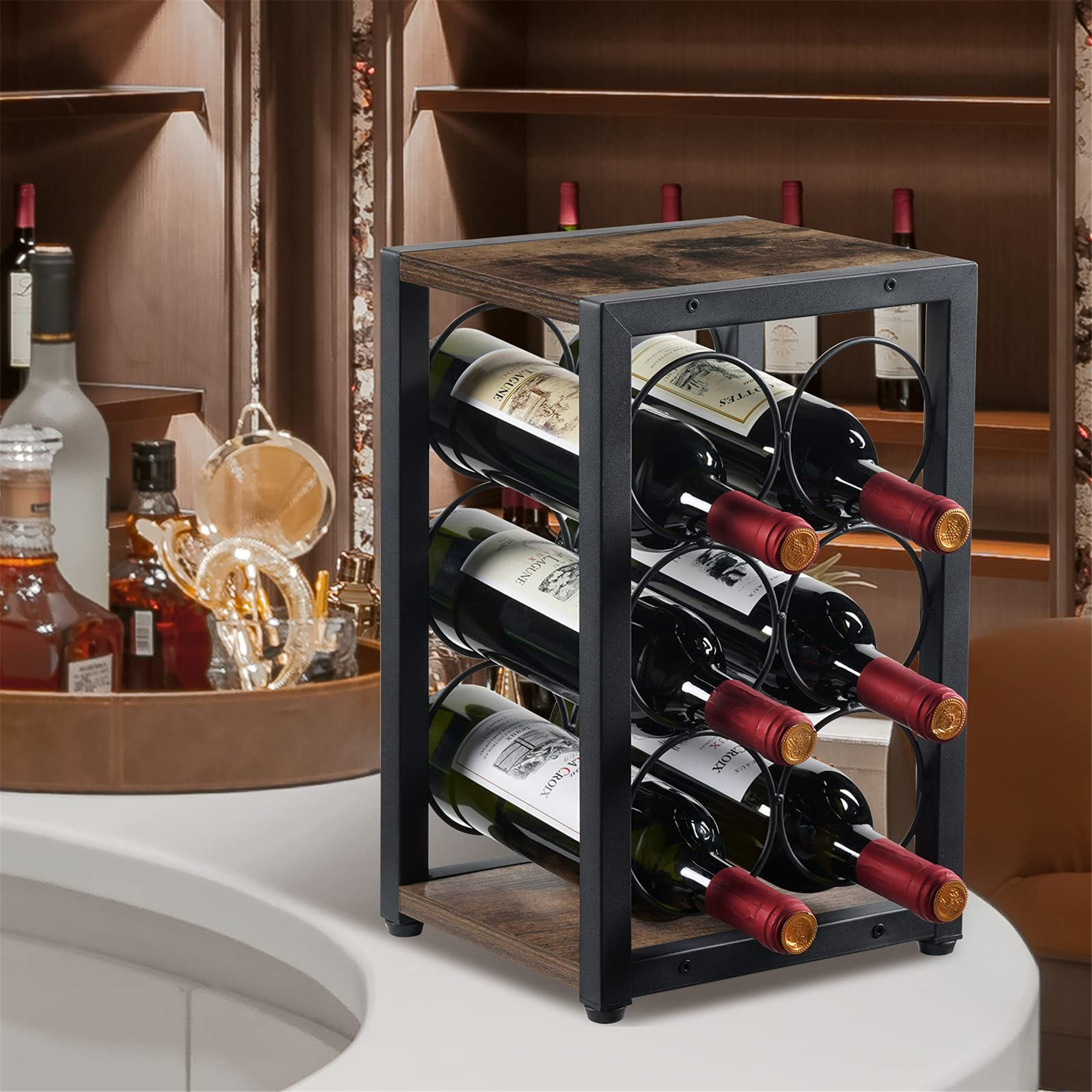Borough Wharf Industrial Wine Rack Free Standing Wine Storage