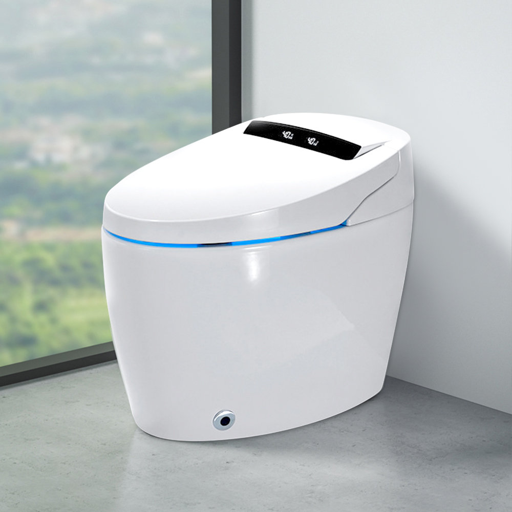 WUJIJIA™ 1.056 Gallons Per Minute GPF Elongated Chair Height Floor