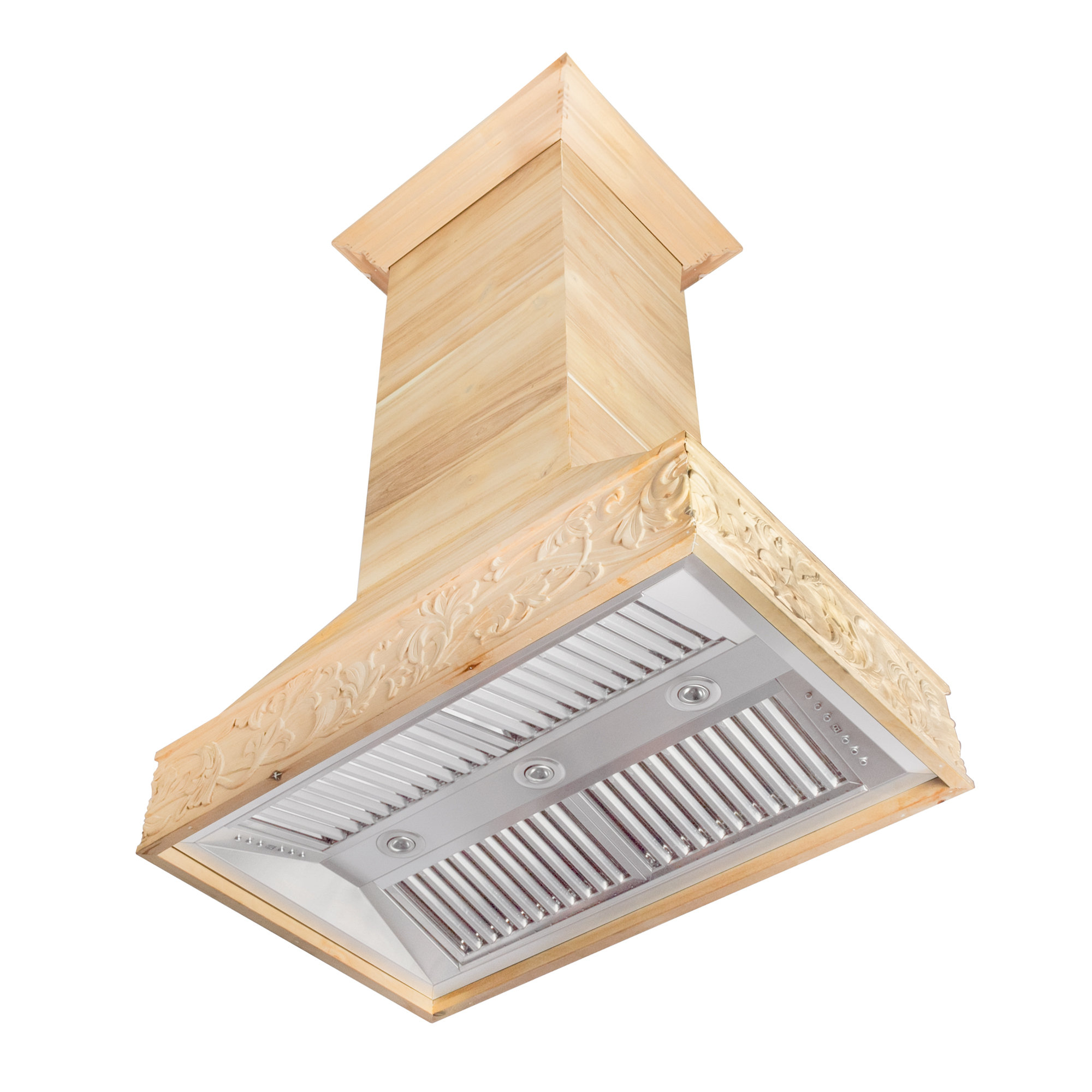 ZLINE Kitchen and Bath 36" Wood 700 CFM Ducted Island Range Hood & Reviews Wayfair