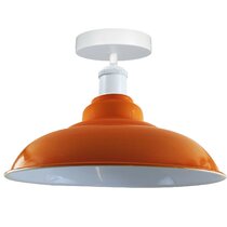 orange flush mount light