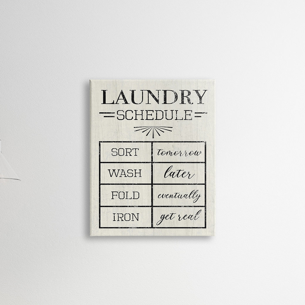 Stupell Industries Farmhouse Laundry Schedule Sort Tomorrow Wash Later