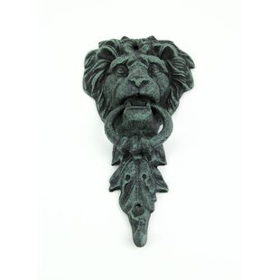 Wall Mounted Handcrafted Lion's Head Decorative Ornament Antique Black Finish 