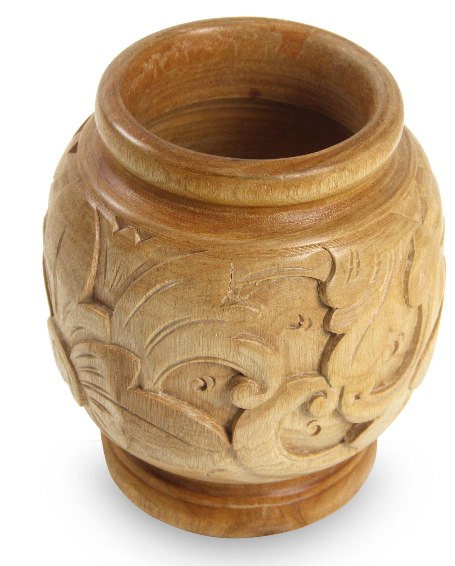 Bungalow Rose Wood Table Vase Wayfair