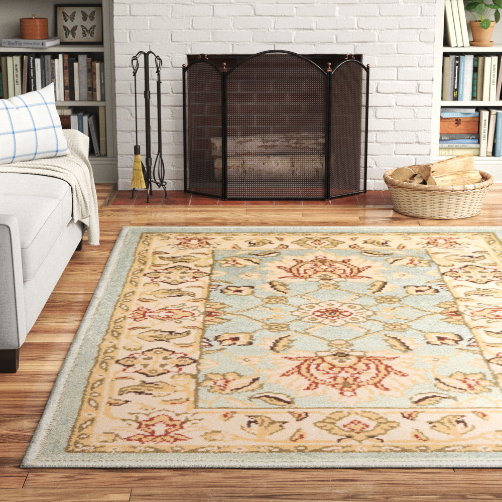 Darby Home Co Oriental Beige/Blue Area Rug & Reviews Wayfair