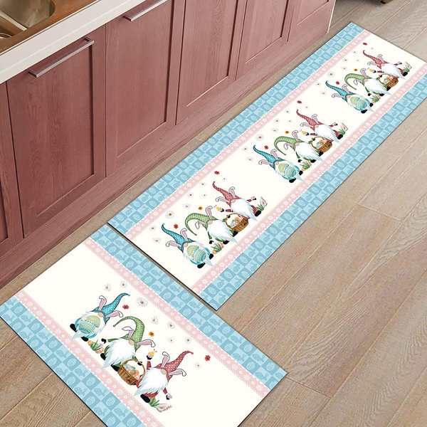 Cute Happy Easter Rabbit  Area Rug Bedroom Floor Carpet Living Room Kitchen Mat 