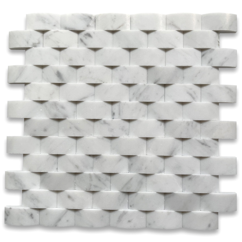 Marble Online 12" x 12" Marble Brick Joint Mosaic Wall & Floor Tile
