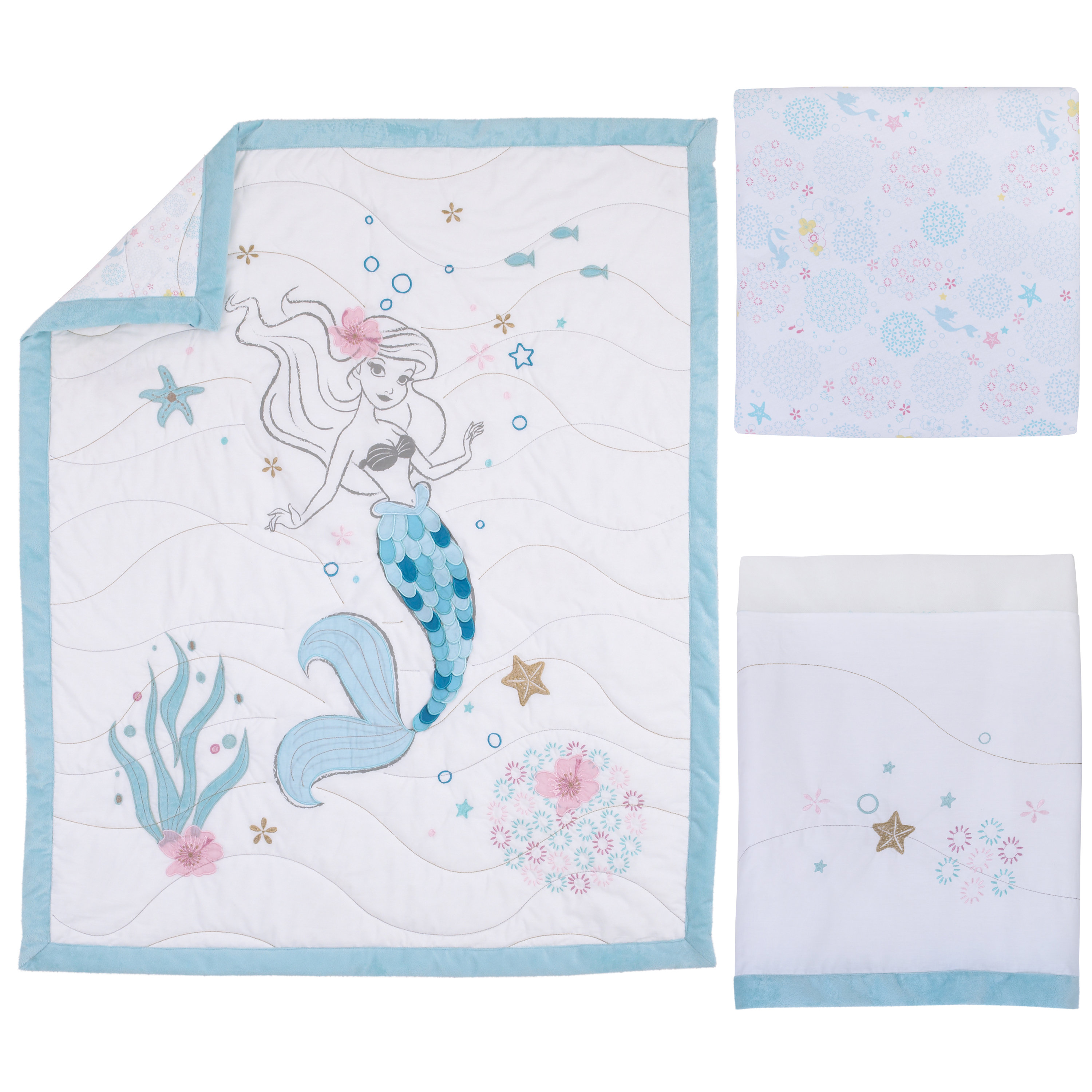 Disney Ariel Sea Princess 3 Piece Crib Bedding Set & Reviews Wayfair