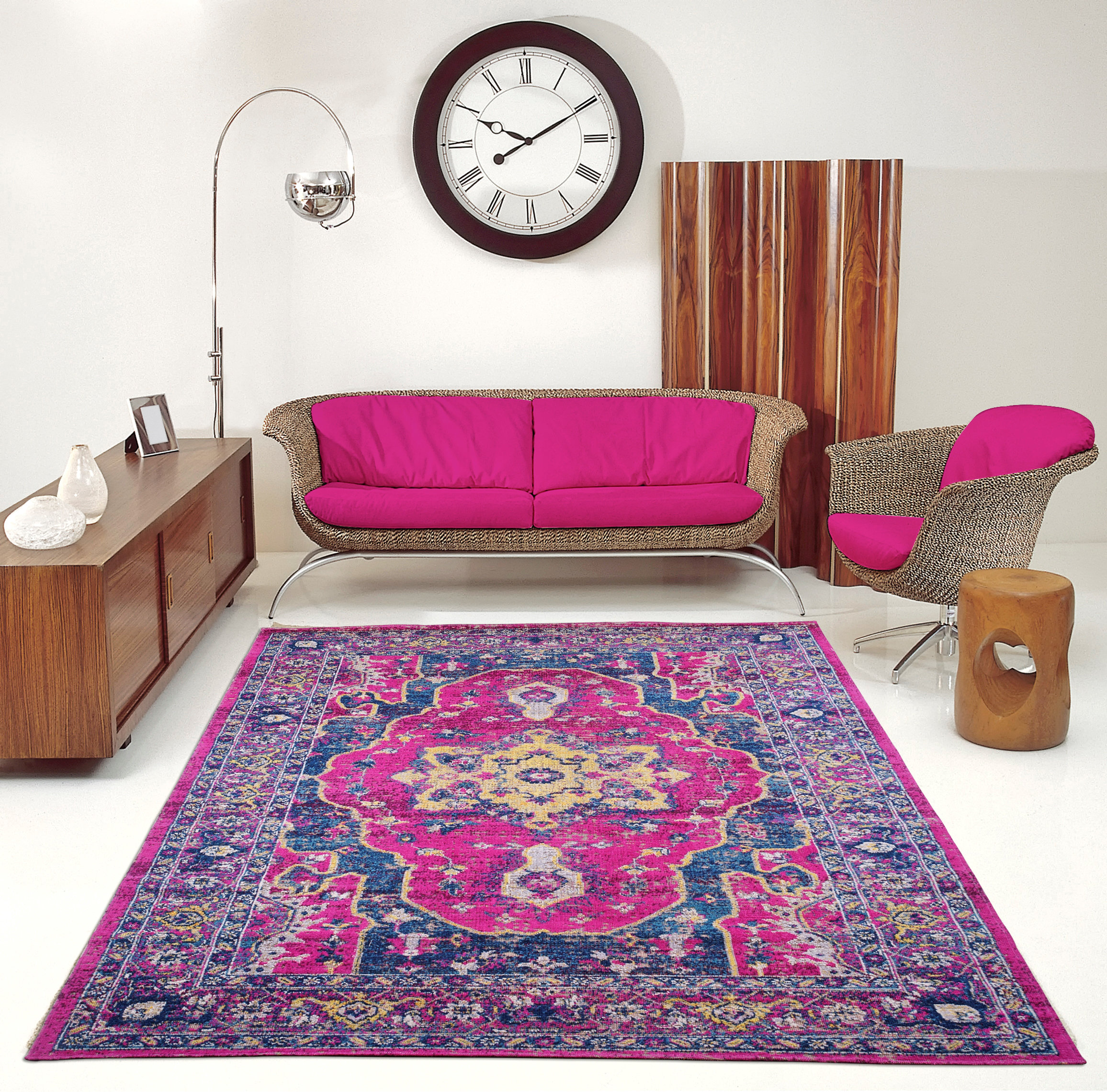 Bungalow Rose Harrold Oriental Pink Rug & Reviews Wayfair