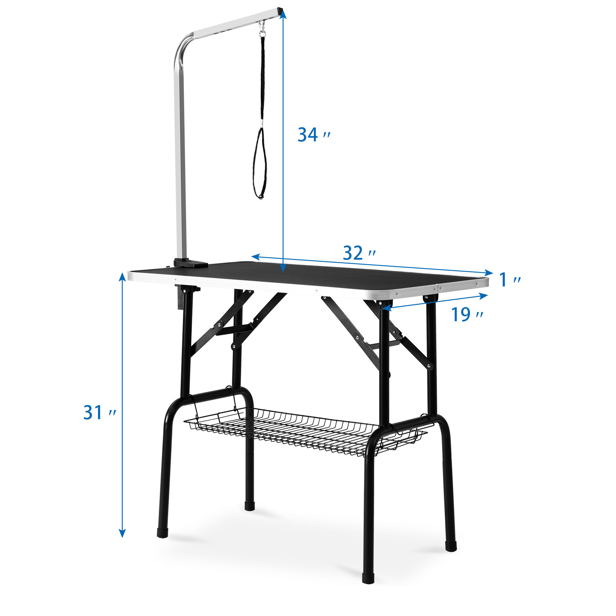 Truker Professional Dog Grooming Table with Adjustable Arm and Noose