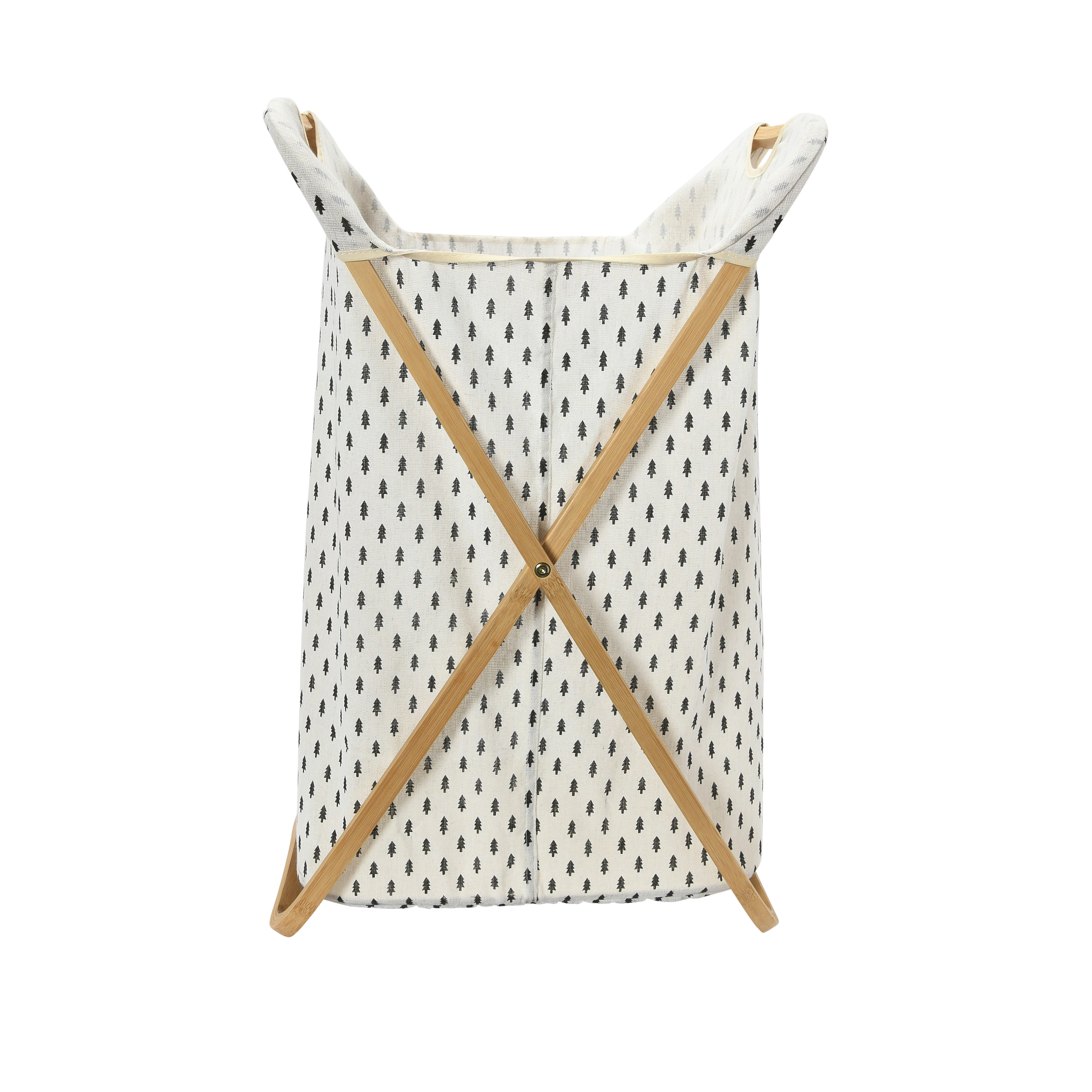 Latitude Run® Bamboo X Frame Hamper Wayfair