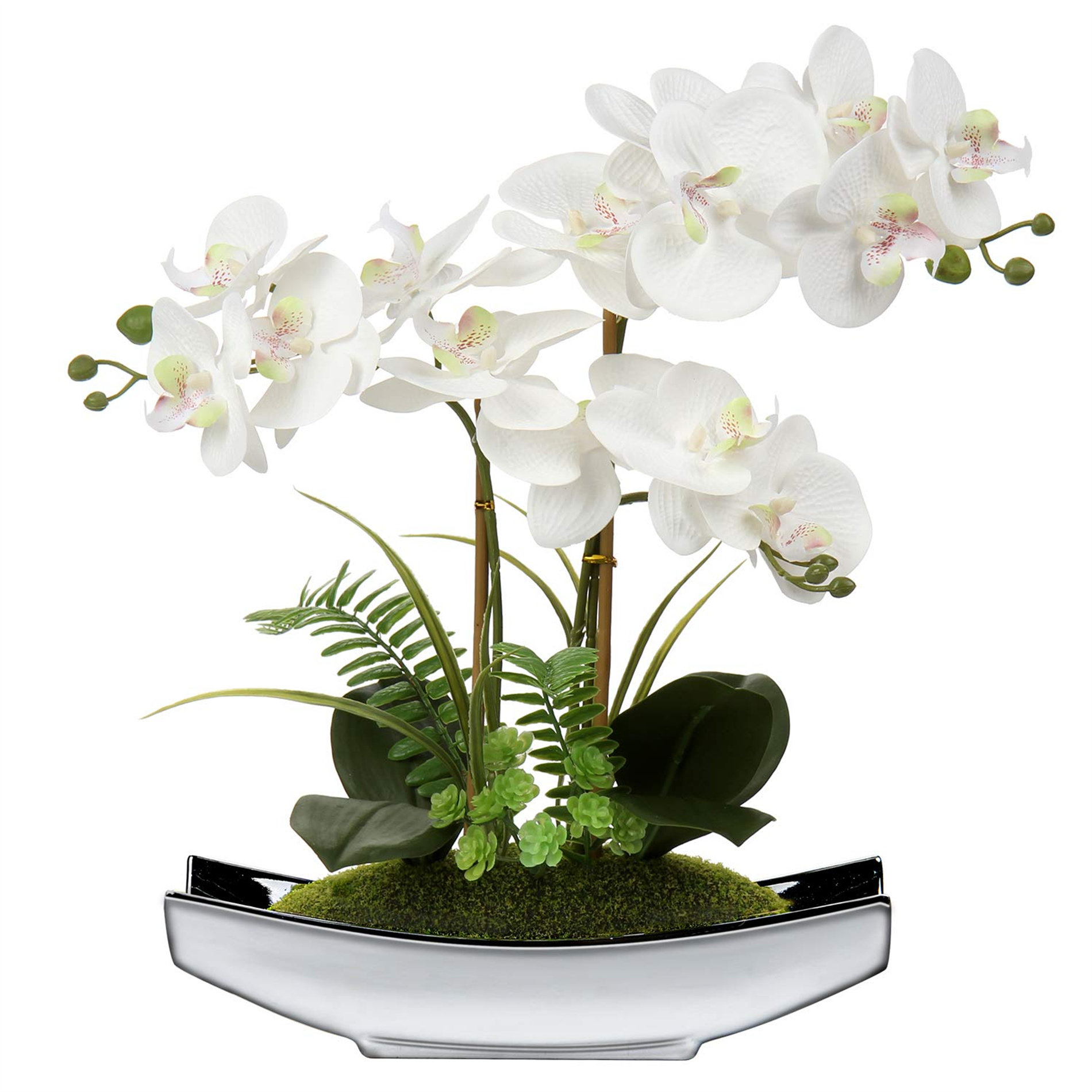 The Seasonal Aisle Home Décor Orchid Floral Arrangement in Vase