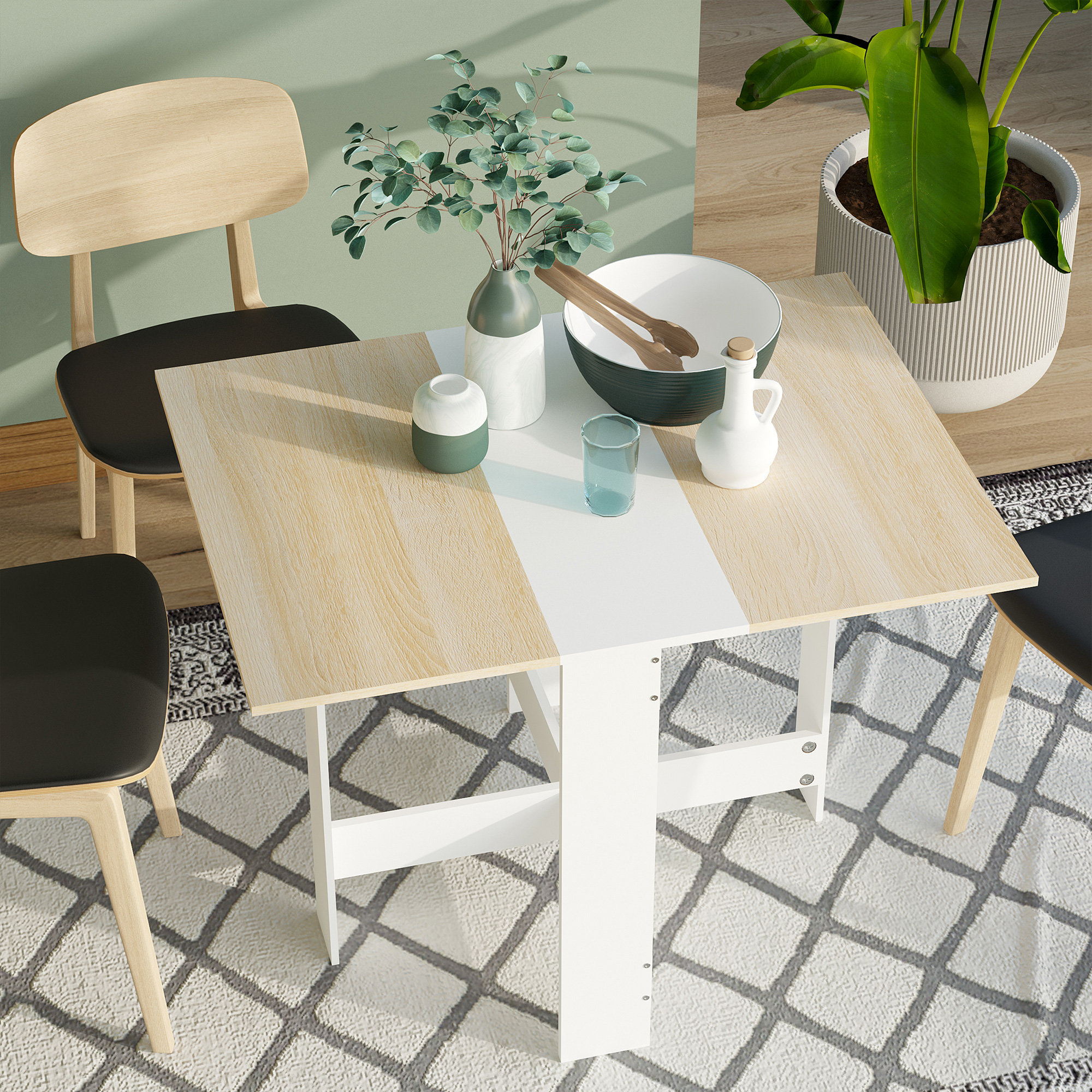 Latitude Run® Merito Drop Leaf Trestle Dining Table & Reviews Wayfair